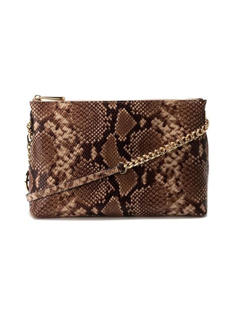 michael kors crossbody snakeskin bag|Michael Kors snakeskin handbag.